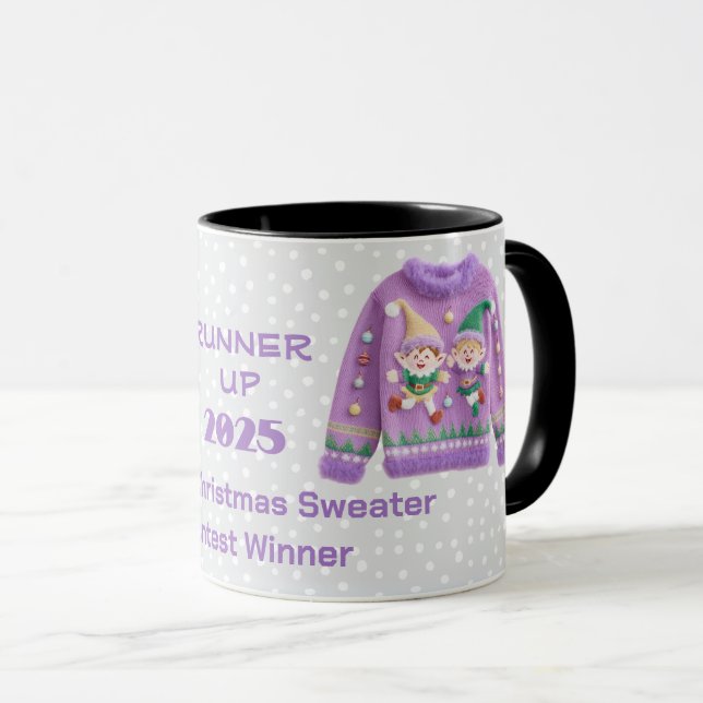 Tacky jultröja TVÅA i tävling vinnare  Mugg (Framsida höger)