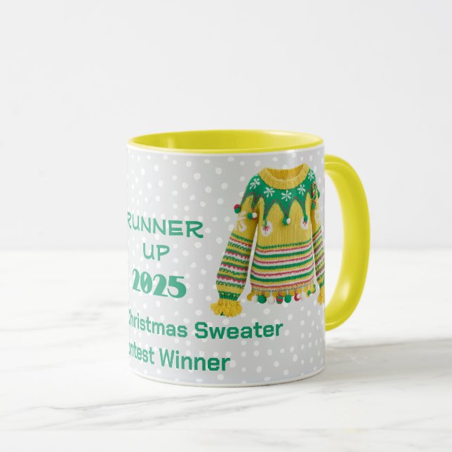 Tacky jultröja TVÅA Tävling Vinnare  Mugg (Framsida höger)
