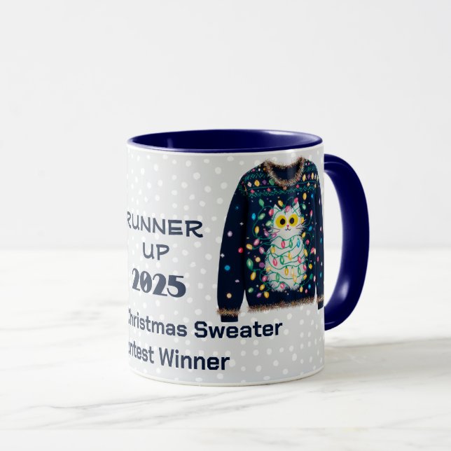 Tacky jultröja TVÅA Tävling Vinnare  Mugg (Framsida höger)