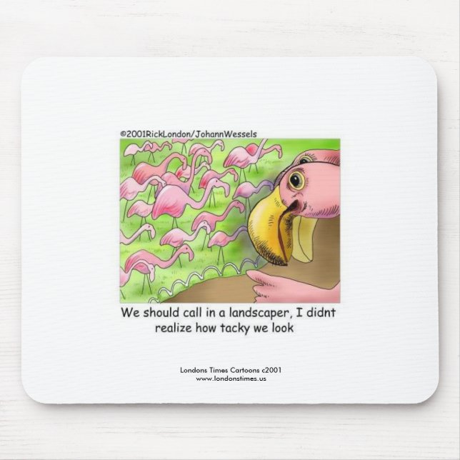 Tacky Rosa Flamingos Rolig Musmatta (Framsidan)