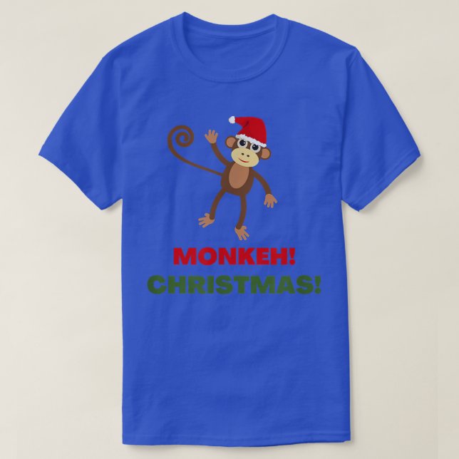 TACKY SANTA MONKEH MONKEY God jul SANTA CL T Shirt (Design framsida)