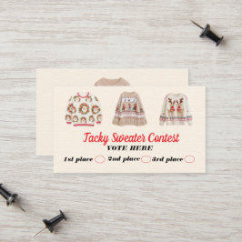 Tacky Sweater Contest Voting Cards
