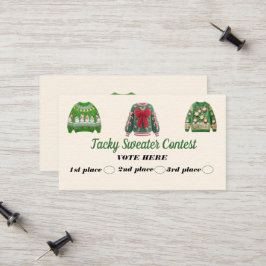 Tacky Sweater Contest Voting Cards