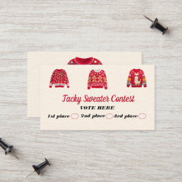Tacky Sweater Contest Voting Cards