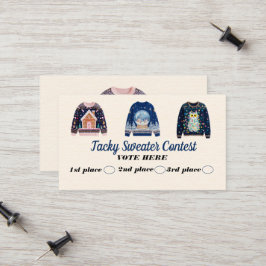 Tacky Sweater Contest Voting Cards