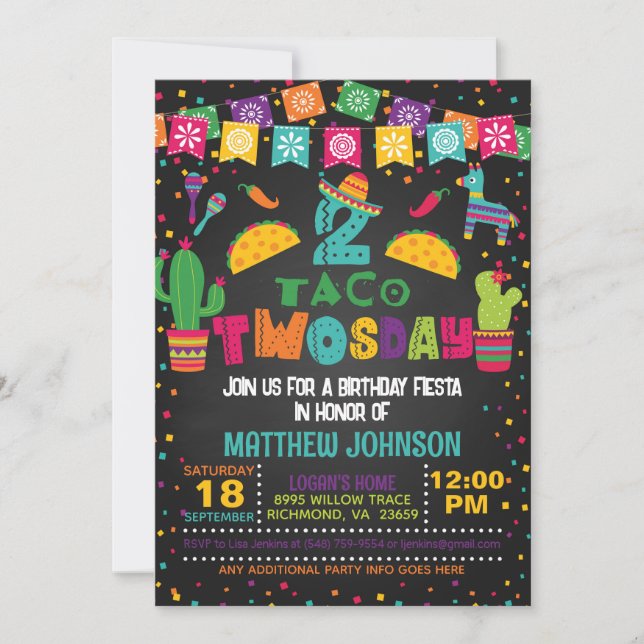 Taco 2002:a födelsedagsinbjudan inbjudningar (Framsida)