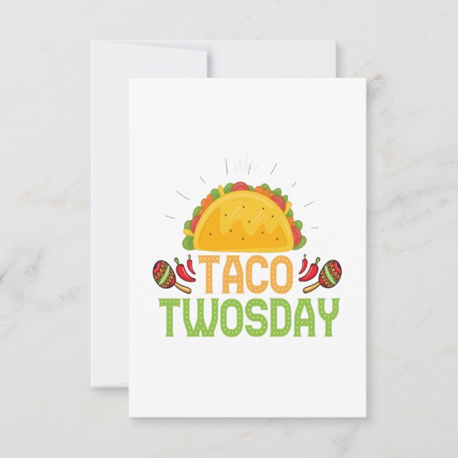 Taco 2 osday 2 Birthday Cinco De Mayo Gift cinco Tack Kort (Framsida)
