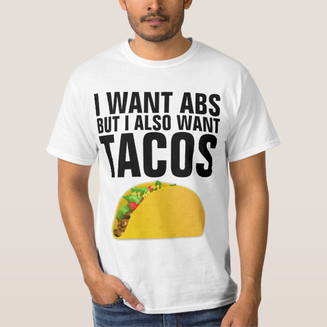 TACO ABS FUNNY MANAR T-SHIRTS PAPPA (Framsida)
