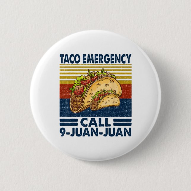 Taco Akut Call 9 Juan Funny Cinco De May Knapp (Framsida)