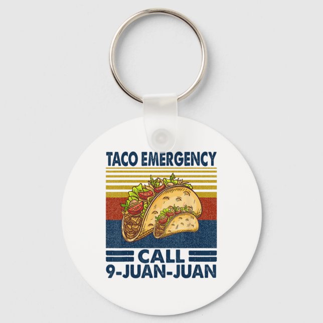 Taco Akut Call 9 Juan Funny Cinco De May Nyckelring (Framsida)