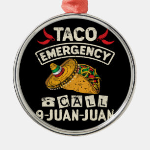 Taco Akut Call 9 Juan Taco Novelty Julgransprydnad Metall