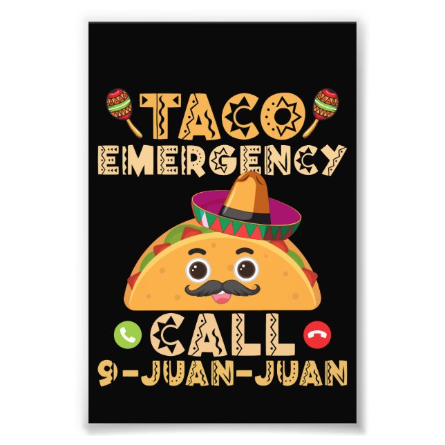 Taco Akut Call Funny Cinco de Mayo Mexican Fototryck (Framsidan)