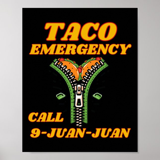 Taco Akut Ring 9 Juan Juan Funny Mexican Wome Poster (Framsidan)