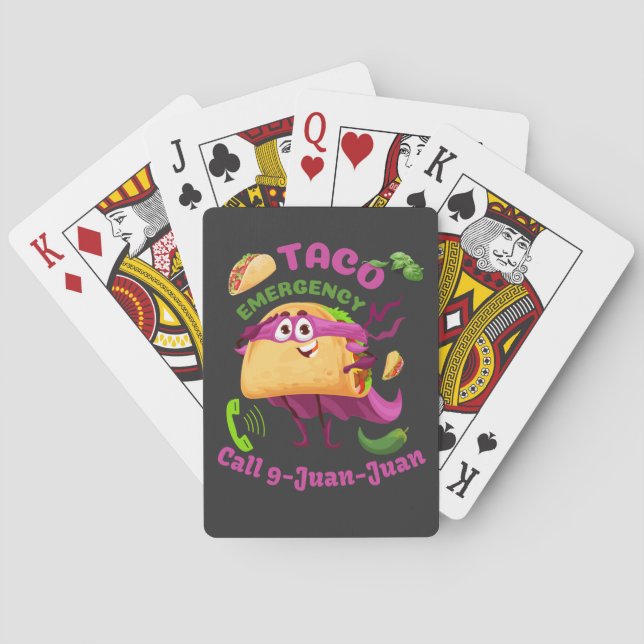 Taco Akut Ring 9 Juan Juan Mexican Food Älskare Casinokort (Baksidan)