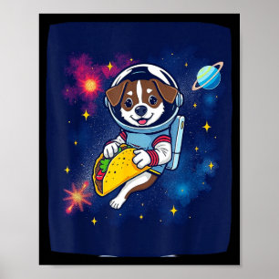 Taco älskande hund astronaut firar cinco de mayo poster