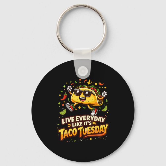 Taco älskare design cinco de mayo taco för män kvi nyckelring (Framsida)