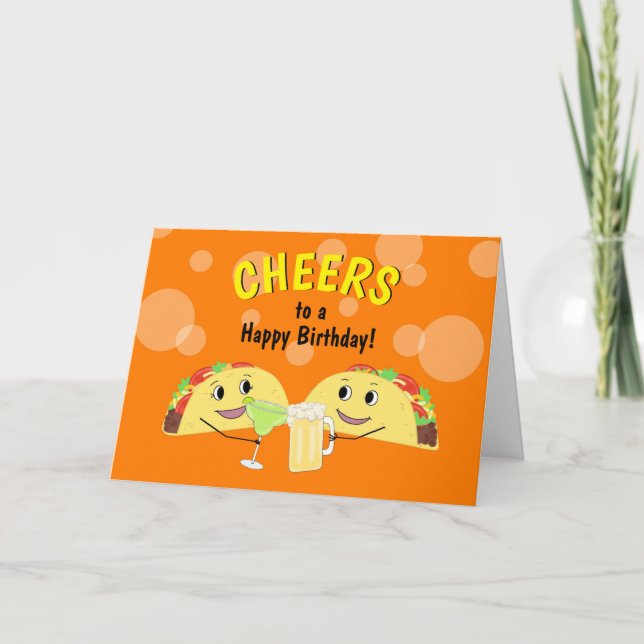 Taco Älskare Friend Birthday Card Kort (Framsida)