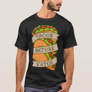 Taco Älskare Tacos före Vatos Tattoo Stil Taco Ar T Shirt