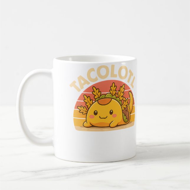 Taco Axolotl Funny Axolotl Taco Lover For Adults Kaffemugg (Vänster)