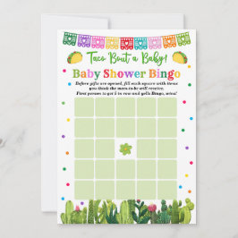 Taco Baby Shower Bingo Game Rådkort
