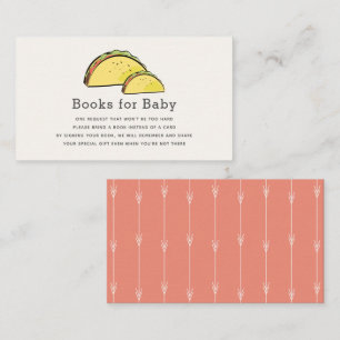 Taco Baby Shower Rosa Bok-begäran Tilläggskort
