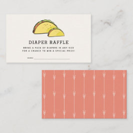 Taco Baby Shower Rosa Diaper Raffle Biljett Tilläggskort