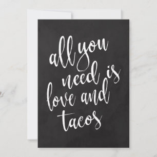 Taco bar prisvärd kritskriftsbröllopsskylt