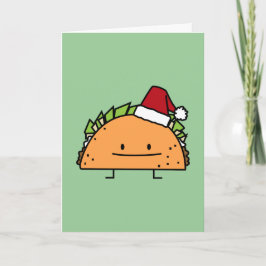 Taco bar Santa Hat-snäckan kött salsa Helgkort