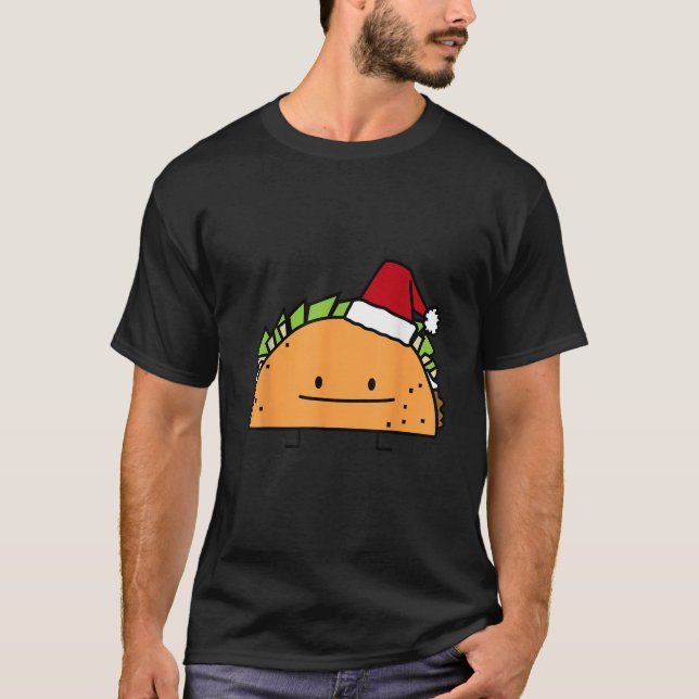 Taco bar Santa Hat-snäckan kött salsa T Shirt (Framsida)