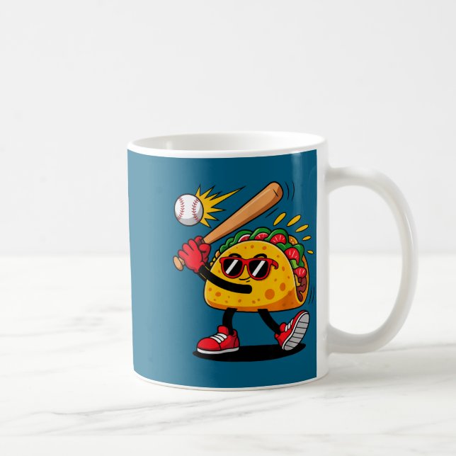 Taco baseboll mexikansk cinco de mayo män barn  kaffemugg (Höger)