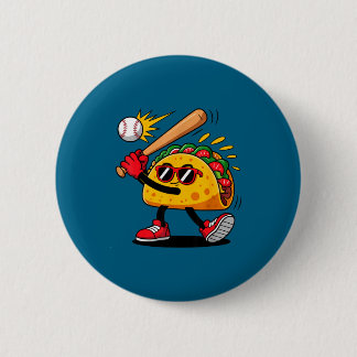 Taco baseboll mexikansk cinco de mayo män barn knapp