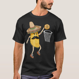 Taco Basketball Slam dunk Sports Funny Cinco De T Shirt