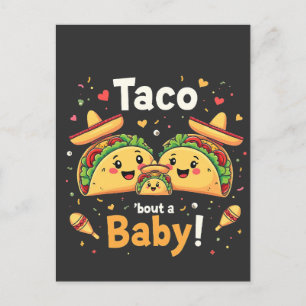 Taco Bebis Graviditet Annonsering  Meddelande Vykort