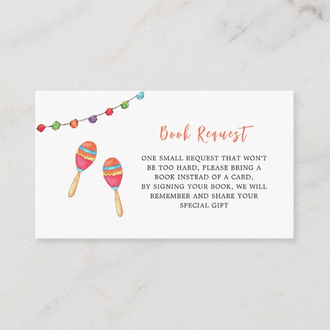 Taco Bout a Baby, Baby Shower Bok-begäran Tilläggskort (Framsida)