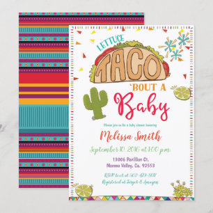 Taco Bout a Baby Baby Shower-inbjudan Fiesta Inbjudningar