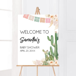 Taco Bout A Baby Boho Baby Shower Välkommen Poster