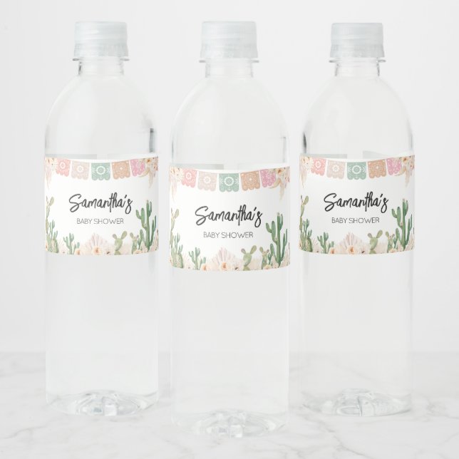 Taco Bout A Baby Boho Baby Shower Vattenflaskor Etikett (Flaskor)