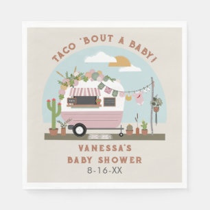 Taco Bout A Baby Boho Camper Girl Baby Shower Pappersservett