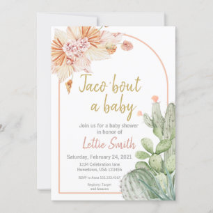 Taco "Bout a Baby, Fiesta Baby Shower bjudande inb Inbjudningar