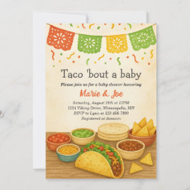 Taco Bout A Baby Fiesta Baby Shower-inbjudan Inbjudningar