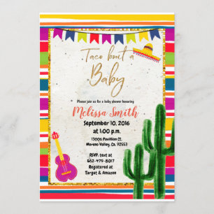 Taco 'Bout A Baby Fiesta Baby Shower-inbjudan Inbjudningar