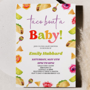 Taco Bout A Baby! Fiesta Baby Shower Inbjudningar