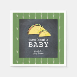 Taco Bout a Baby Fiesta Baby Shower Papper Pappersservett
