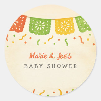 Taco Bout A Baby Fiesta Baby Shower Runt Klistermärke