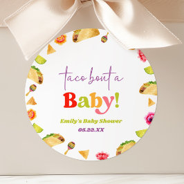 Taco Bout A Baby! Fiesta Baby Shower Runt Klistermärke