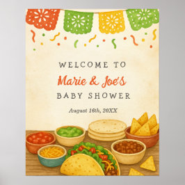 Taco Bout A Baby Fiesta Baby Shower Välkommen Post Poster