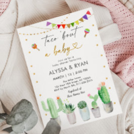 Taco 'Bout A Baby Fiesta Cactus Baby Shower Inbjudningar