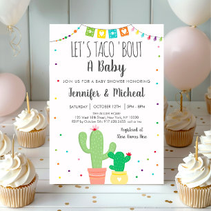 Taco 'Bout A Baby Fiesta Cactus Baby Shower Inbjudningar