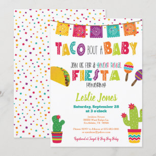 Taco Bout a Baby Gender Reveal Fiesta Baby Shower Inbjudningar