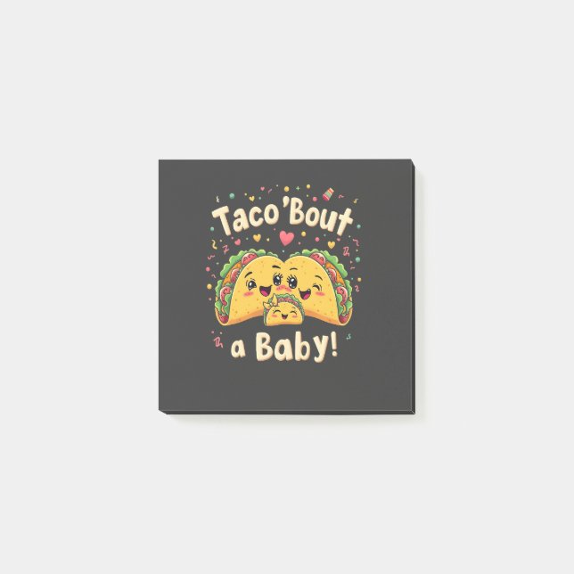 Taco "Bout a Baby Gravid Tao Cinco De Mayo Post-it Block (Framsida)